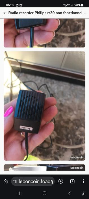 microfon Philips radiocasetofon