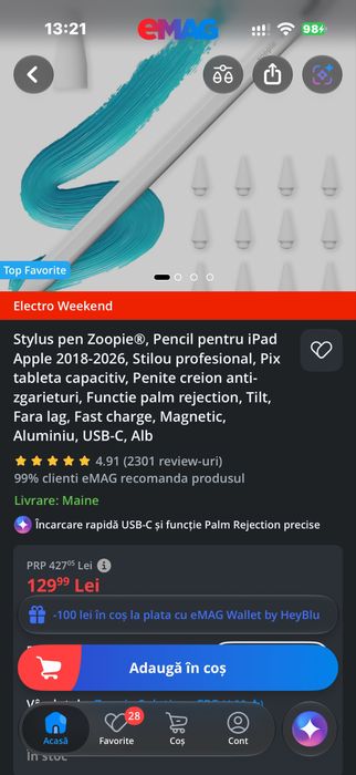 Husă cu tastatură iPad + Pen Zoopie (informații în descriere)