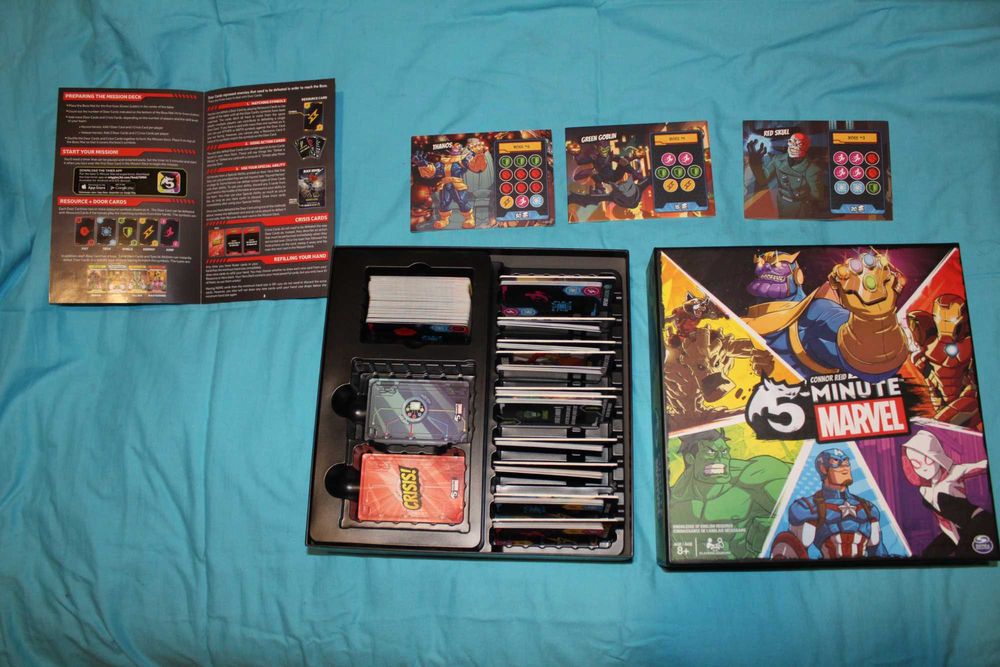 Munchkin Marvel, 5-minute Marvel, Splendor, Pandemic и Panic Room