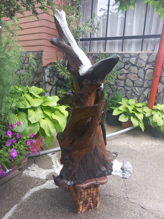 Decorațiune din lemn masiv 1 m înălțime