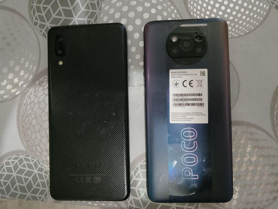 Продам телефон самсунг А 02 и POCO x 3pro
