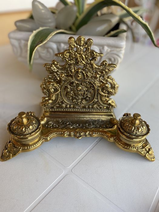 Calimara set de birou in bronz