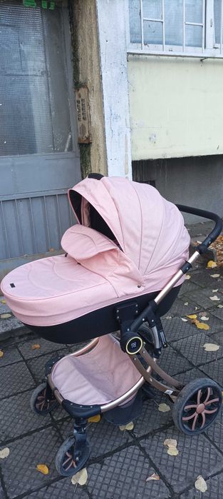 Бебешка количка Moni 2 в 1 - момиче, розова