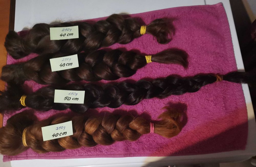 Păr Natural, Cozi Împletite, Calitate 100%, Pentru Prelucrare ( Extensii, Peruci, Cozi..) - Vezi Imagini