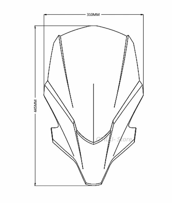 Parbriz inalt fumuriu Yamaha MT-07 2021-2024