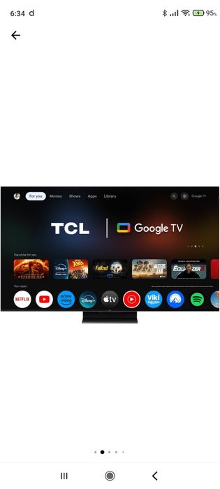 Televizor TCL MiniLed 55C765, 139 cm, Smart Google TV, 4K Ultra HD, 10