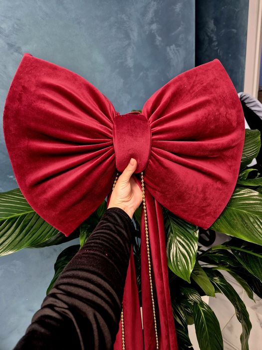 Funda uriașă din catifea 45 cm/35 cm si Panglici de 1.5 m