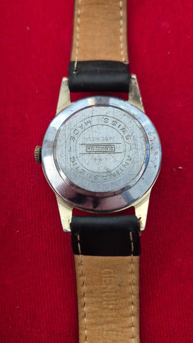 Ceas de mana mecanic elvetian LANTEX SWISS gold dama unisex auriu curea piele