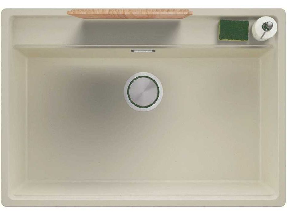Бежова кухненска мивка за вграждане под плот Берген 80 Low 760x530 мм