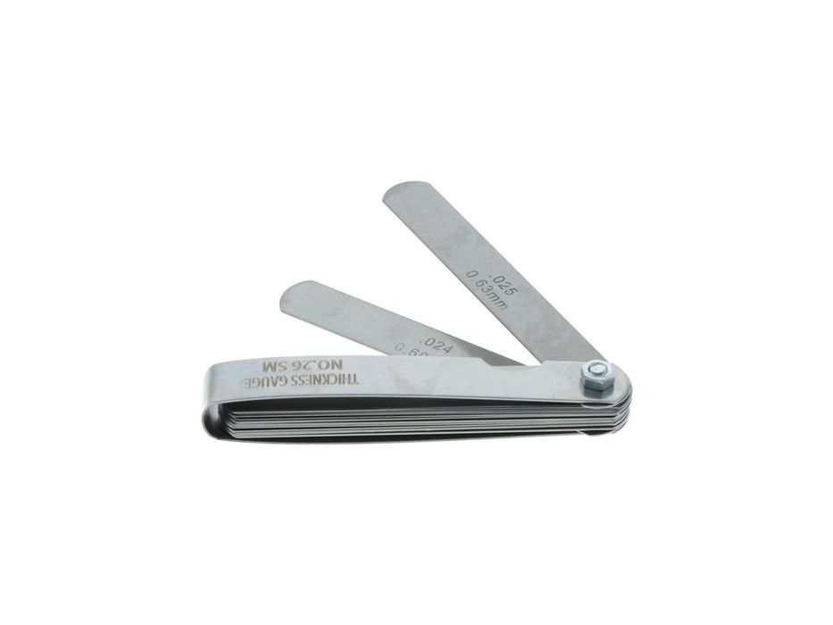 Set 26 lere de grosime Carpoint 0,04-0,63 mm, afisaj in mm si inch, pentru joc supape si bujii