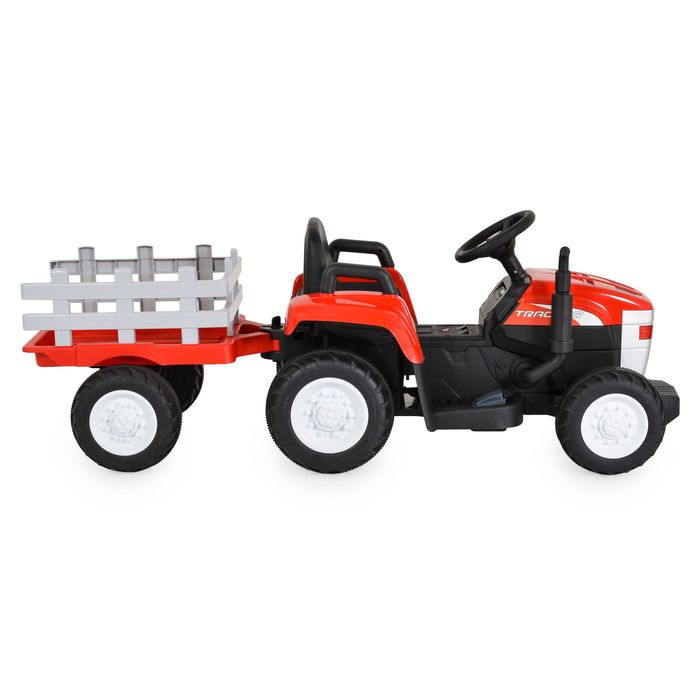 ТОП ЦЕНА!НОВО!Акумулаторен трактор с ремарке Dallas RED с 12V батерия