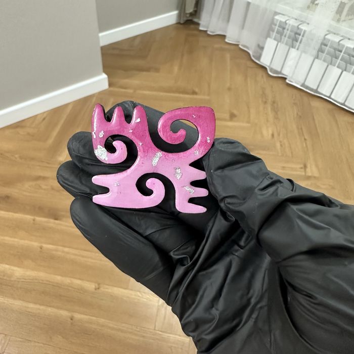 Этно брошь ручной работы