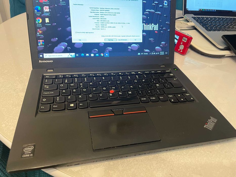 Lenovo Thinkpad T450 I5 gen 5 ssd  4 gb ram , 14.0" HD+ ideal diagnoza