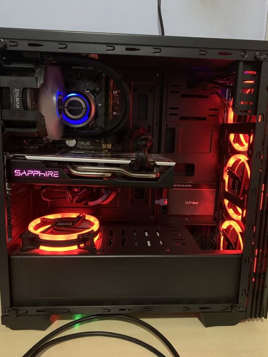 Геймърски компютър i7-4770 / RX 580 8GB / 480GB SSD / Gold PSU+Монитор