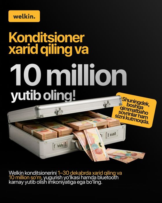 Konditsioner Midea Alba 12+Aksiya:10 Millon!!!
 Yutib Oling Bepul o‘rn