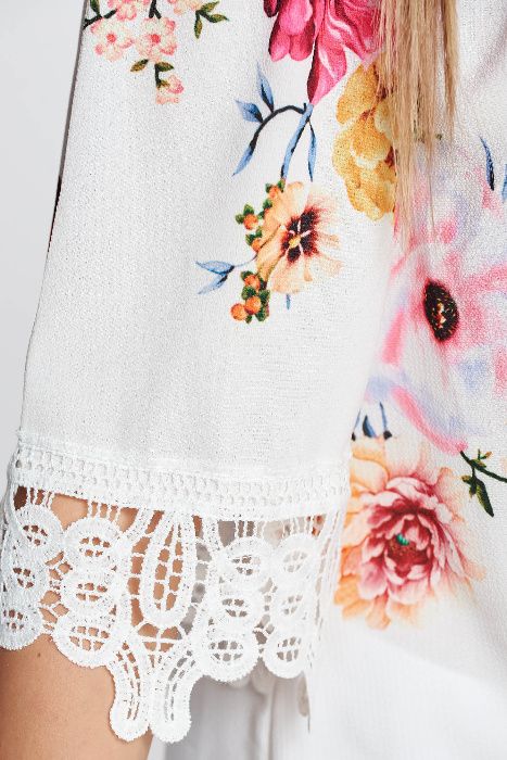 Bluza SunShine casual,croi larg,umeri goi,aplicatii TRANSPORT GRATUIT