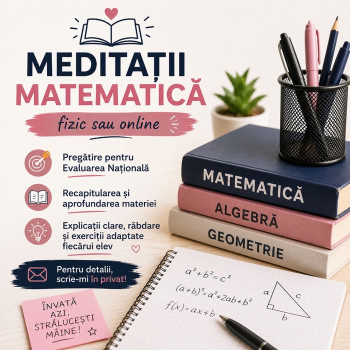 Meditații la matematică, fizic sau online!