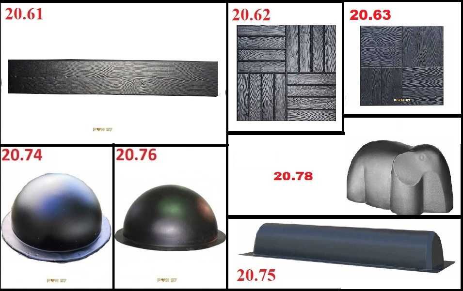 Форми от АВС за тротоарни плочки и паркинг ограничители