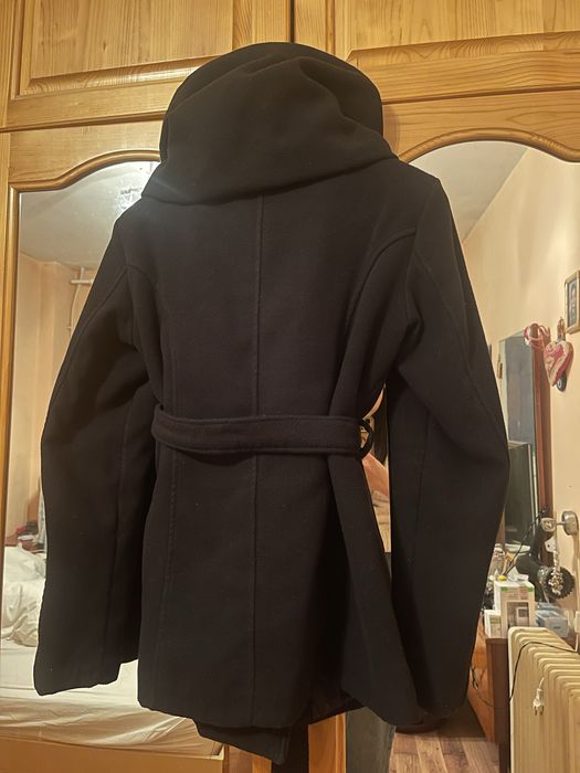 Дамско черно палто