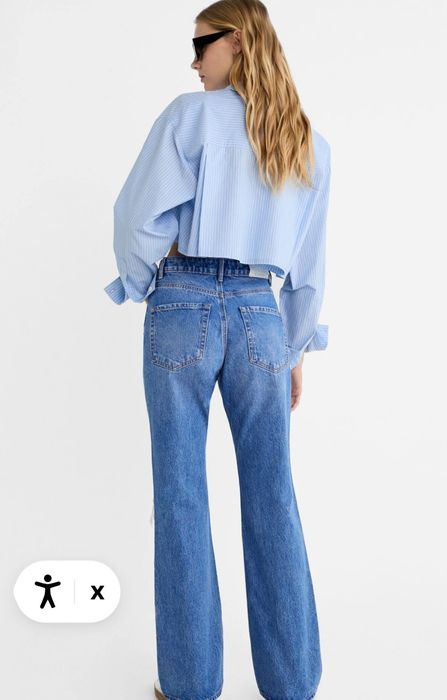 Дамски дънки STRADIVARIUS с висока талия