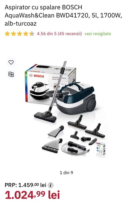 Aspirator cu spalare BOSCH AquaWash&Clean