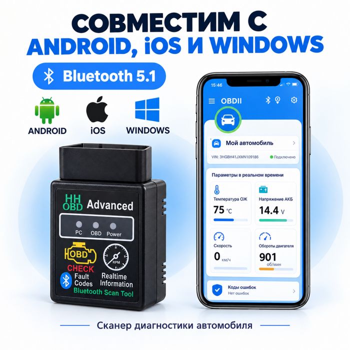 Обд2. OBD 2 ELM327 Buetooth.