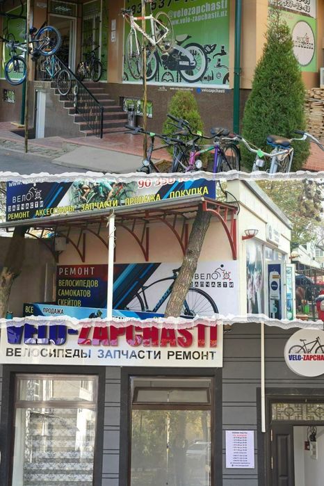 Веломастерские на Юнусобаде, Максим Горьком, Цум, Косионавтов.