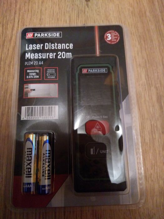 Telemetru/Ruleta Digitala cu Laser Parkside,Masurat Distante, Nou!