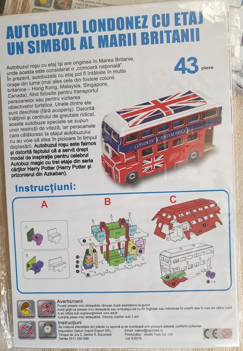 Puzzle 3D diferite modele