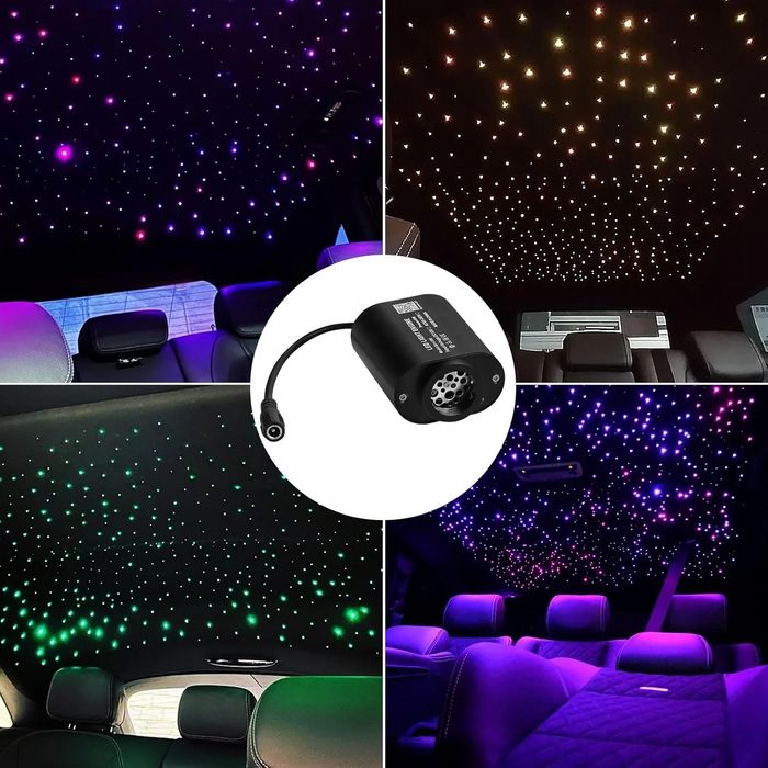 Kit Modul SLIM Plafon Instelat Stelute fibra 3/4 metri Twinckle Stars RGBW Kit Fibra Optica LED Stele Plafon Auto Cer instelat