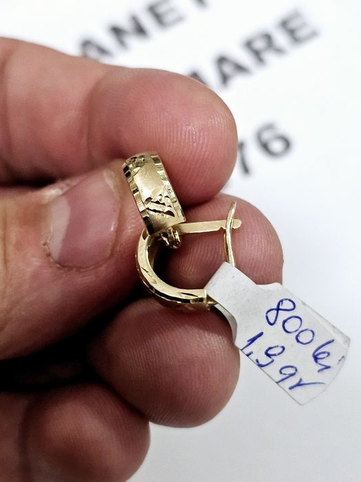 Vand cercei din aur 14 k 1.9 g cod 556