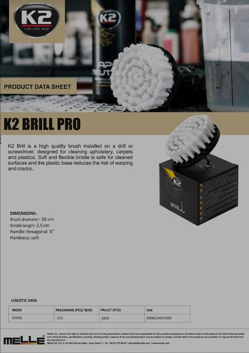 Щётка насадка на дрель суперпрочная K2