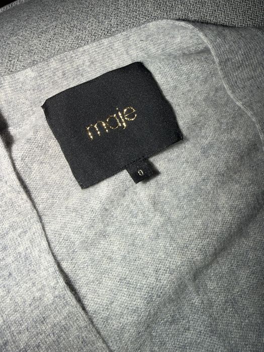 Cardigan Maje gray 100% cashmere S/M