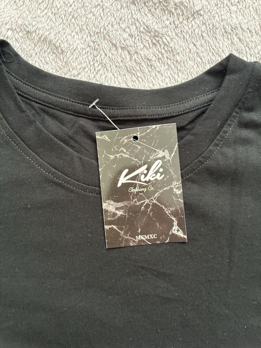 Черна памучна тениска