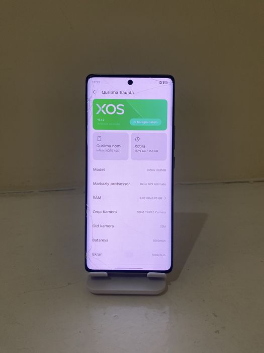 Infinix Note 40s (16/256) srochna sotiladi