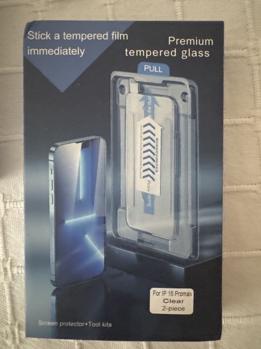 Lot 25 kit-uri cu folii protectie ecran iphone 16 pro max