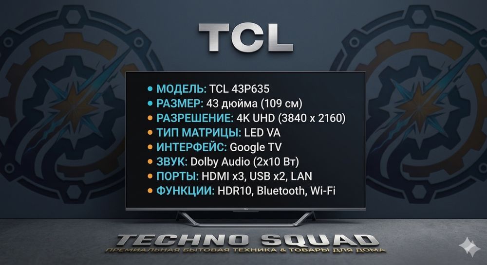 Телевизор/Televizor TCL 32/43/50/55/65/75/85/98/100 TV/ТВ