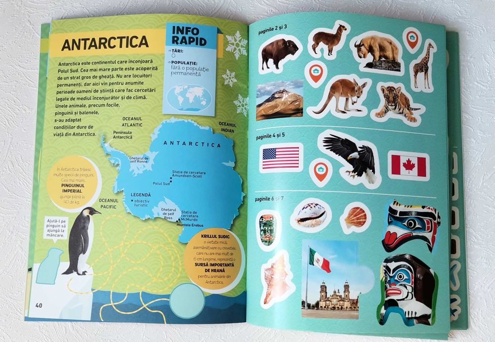 National Geographic Atlasul lumii Carte de activități cu autocolante