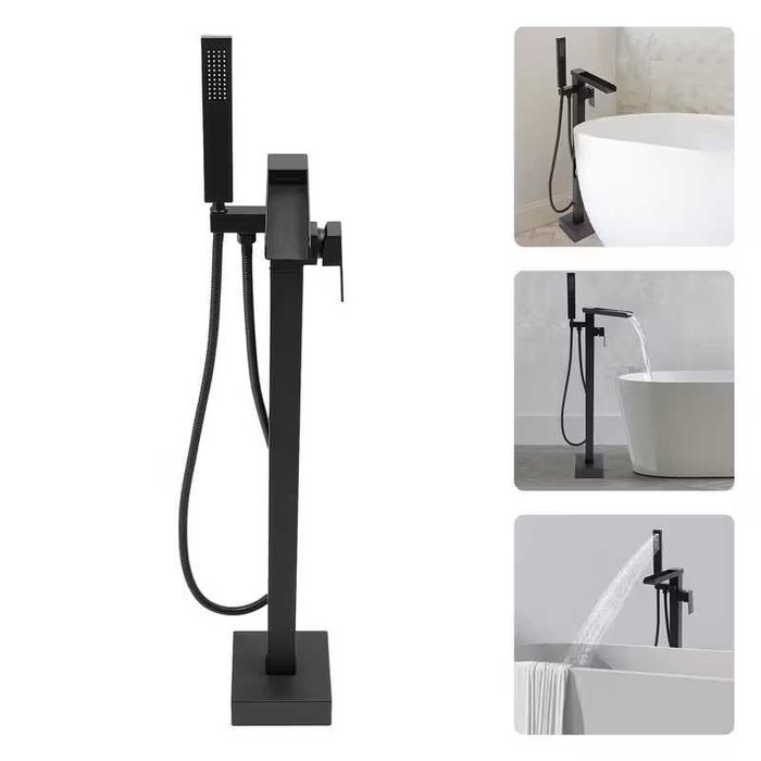 Стоящ смесител за вана BLACK