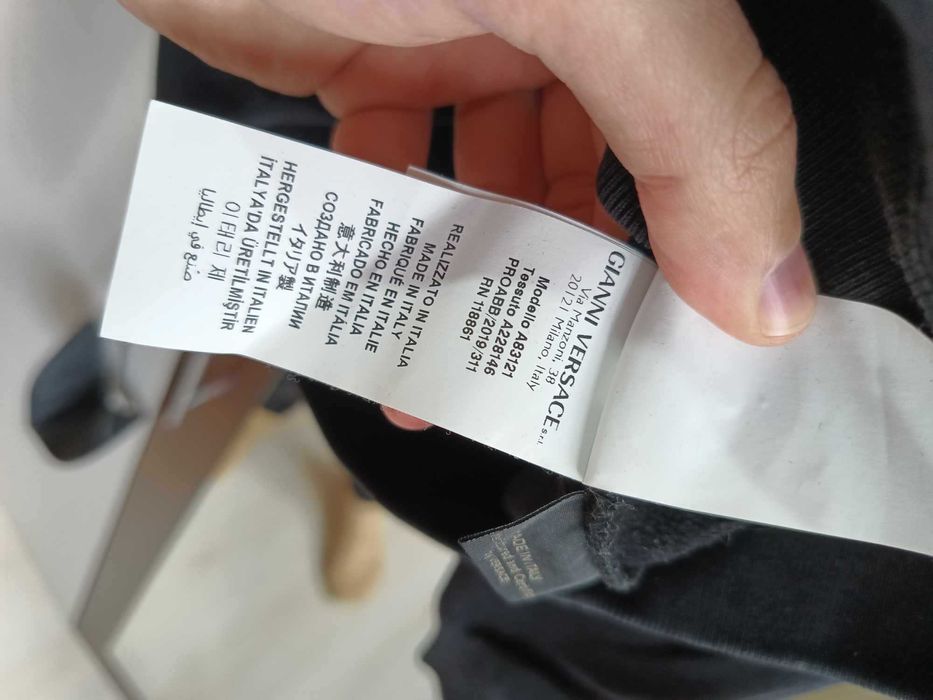 Pulover Love Versace triple heart embroidered logo sweatshirt Size L