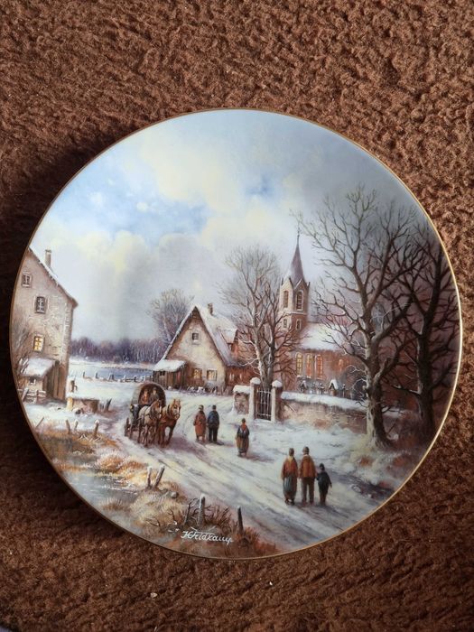 Три чинии "Weihnachtliche Landschaften" (Коледни пейзажи)