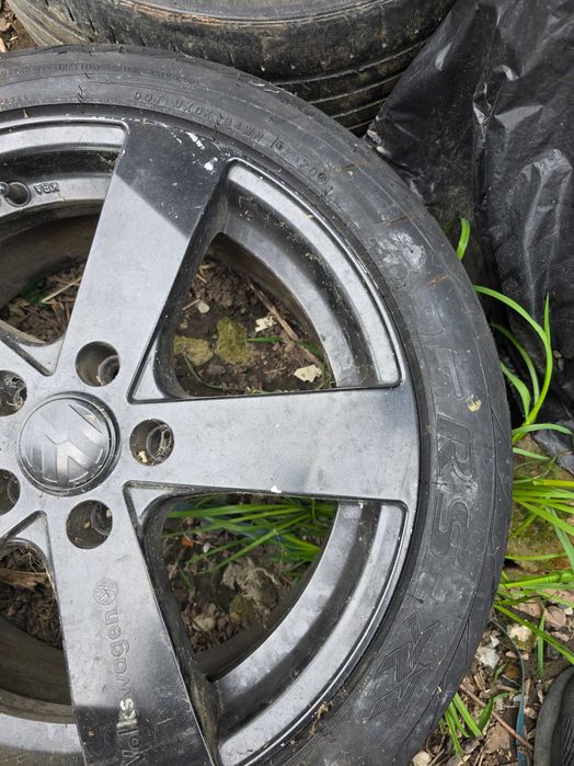 Roti 215 45 R17 5x112 VW Audi Seat cu semislick Federal 595RS-RR Jante Cauciucuri