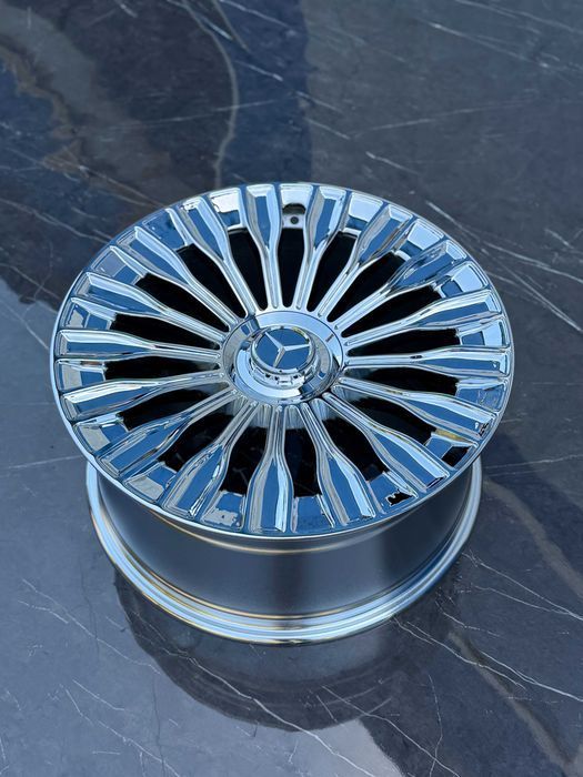 Jante Roti Mercedes Maybach R20 5x112 Chrome S Class E Class C Class CLS CLA CL SL ML GLA GLC GLK GLE GL W222 W221 W223 W216 W220 W212 W213 Aliaj Nou