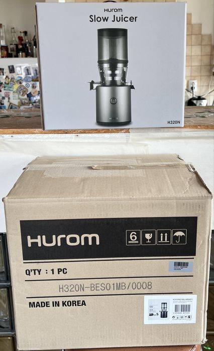 Storcator de fructe si legume H320N, Hurom, 150 W, 1 L, Negru mat