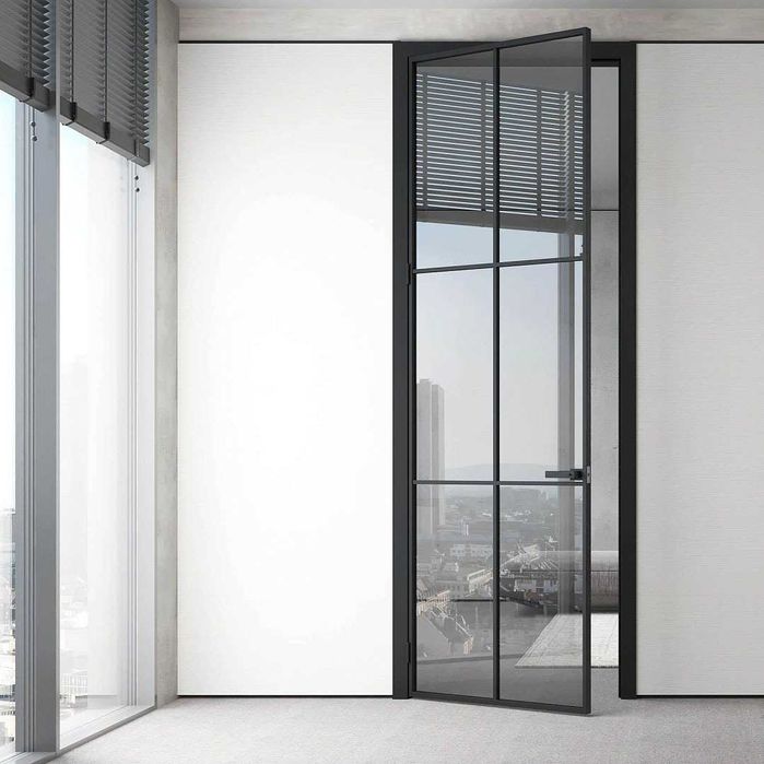 Металическая межкомнатная дверь с остеклением. Loft Лофт