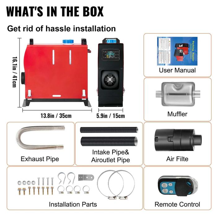 Преносима дизелова печка на нафта, за отопление 5kW 8KW/12V А178