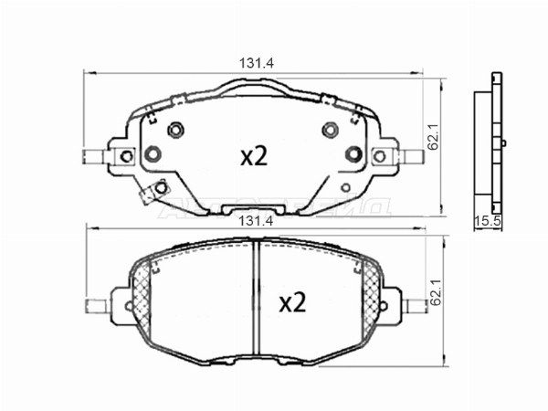 Колодки тормозные Спереди    Changan Uni-v