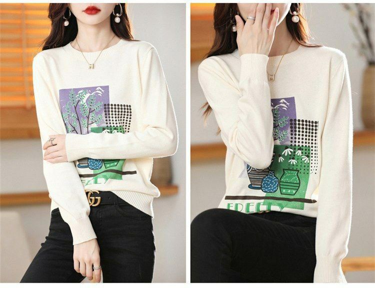 Женский свитер с принтом