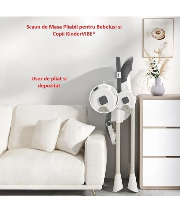 Scaun de masa bebe pliabil