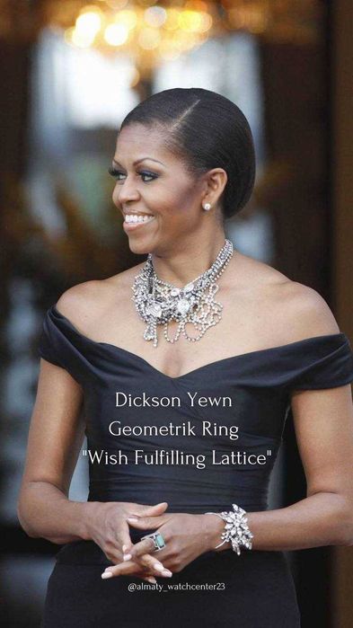 Кольцо Мишель Обамы с нефритом